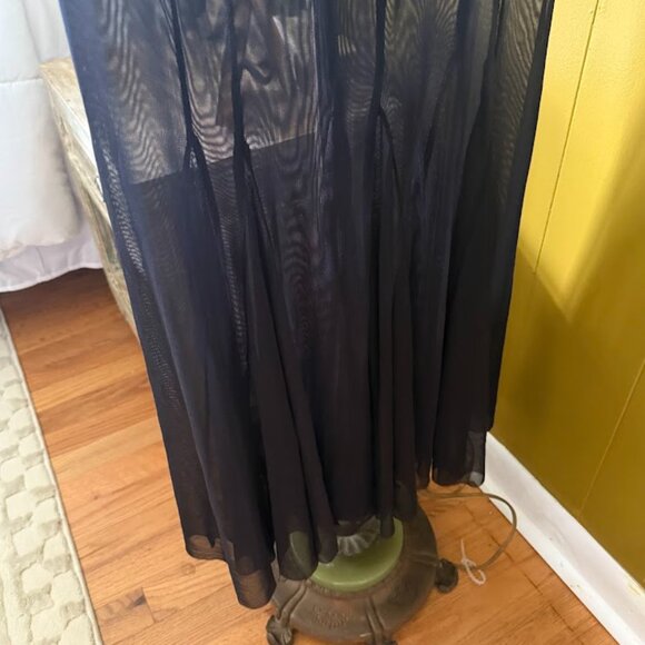 Commense Black Sheer Maxi Skirt - Picture 6 of 9